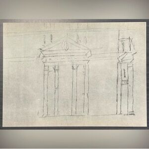 SKETCH - COLONNADE - ST. PETER'S Giovanni Gian Lorenzo Bernini Fine Art Print